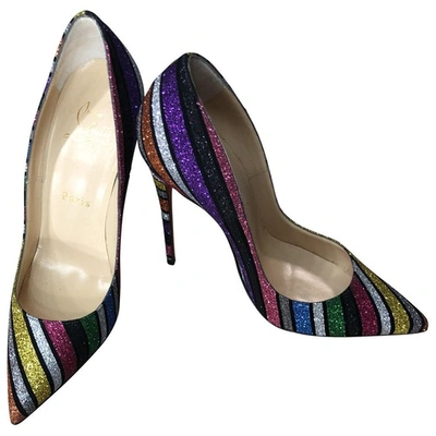 Pre-owned Christian Louboutin So Kate  Multicolour Glitter Heels