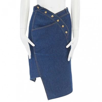 Pre-owned Dior Blue Denim - Jeans Skirt