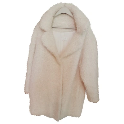Pre-owned Sandro Fall Winter 2019 Faux Fur Coat In Beige