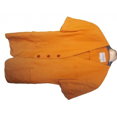 Pre-owned Krizia Linen Blazer In Orange