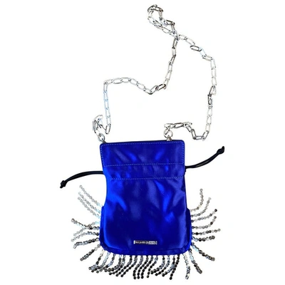 Pre-owned Les Petits Joueurs Silk Crossbody Bag In Blue
