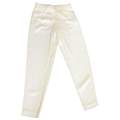 Pre-owned Vionnet Trousers In White
