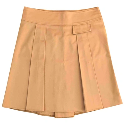 Pre-owned Patrizia Pepe Mini Skirt In Beige