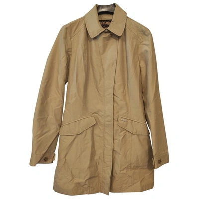 Pre-owned Woolrich Trench Coat In Khaki