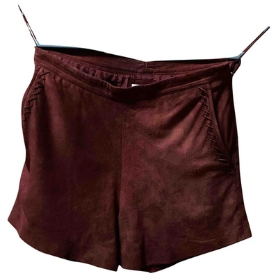 Pre-owned Talitha Burgundy Suede Shorts