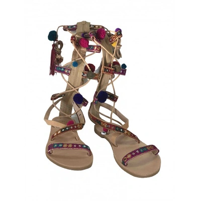 Pre-owned Mabu By Maria Bk Leather Sandal In Multicolour