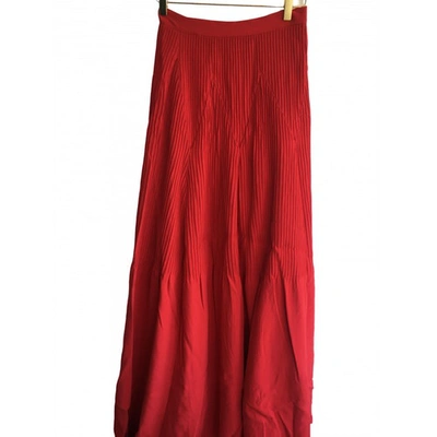 Pre-owned Brandon Maxwell Maxi Skirt In Red