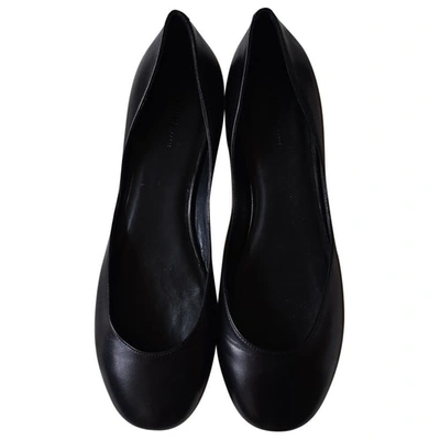 Pre-owned Celine Black Leather Ballet Flats