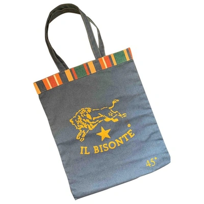 Pre-owned Il Bisonte Tote In Blue