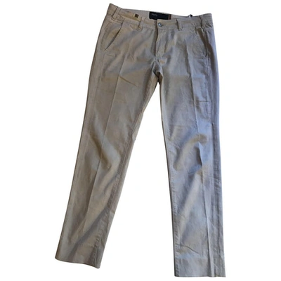 Pre-owned Notify Straight Trousers In Beige