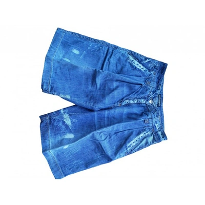Pre-owned Dolce & Gabbana Blue Cotton Shorts