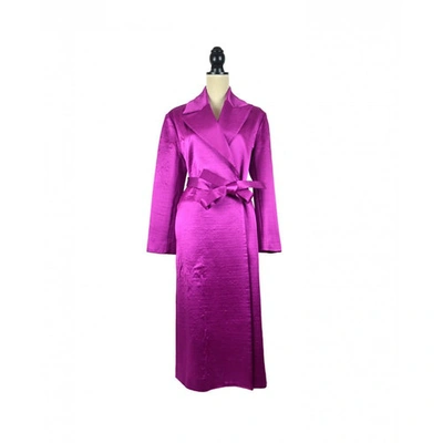 Pre-owned Barbara Casasola Wool Coat In Purple