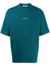 Acne Studios Reverse-logo T-shirt Deep Petrol In Blue