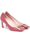 Roger Vivier Belle Vivier Trompette 70 Patent-leather Pumps In Mauve