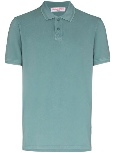 Orlebar Brown Jarrett Washed Cotton Polo Shirt In Blue