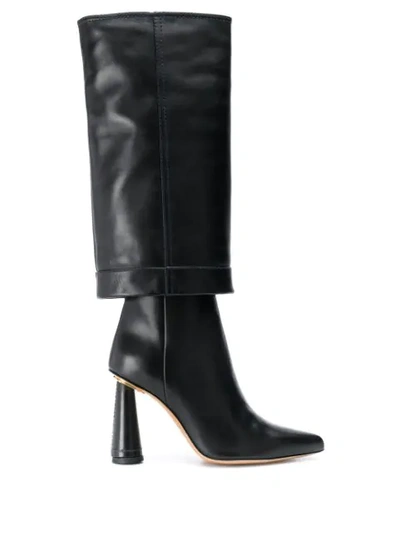 Jacquemus Les Bottes Pantalon Leather Boots In Black