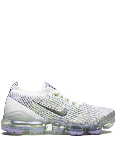 Nike Women's Air Vapormax Flyknit 3 Low Top Running Sneakers In White/white/pure Platinum