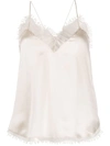 Iro Wova Macramé Lace-trimmed Silk Crepe De Chine Camisole In White