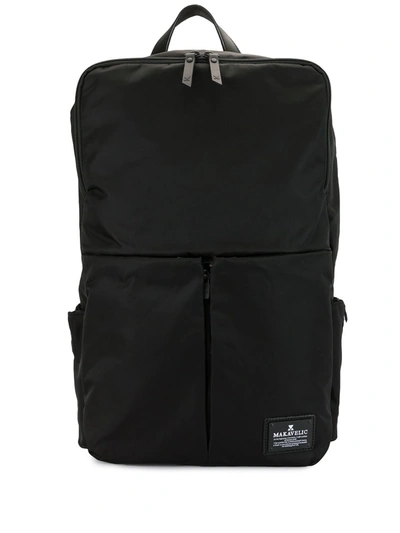 Makavelic Medium Logo-patch Bbc Backpack In Black