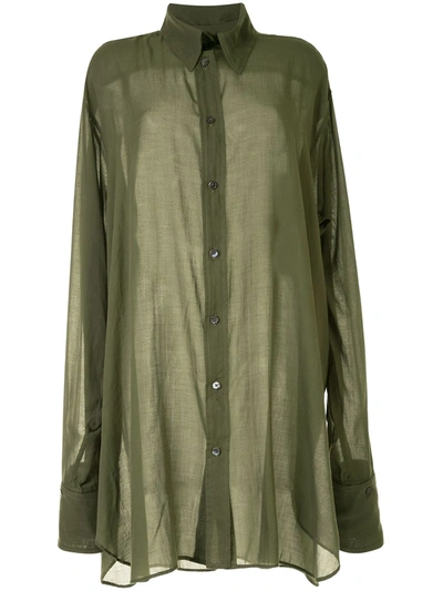 Ann Demeulemeester Tiriel Oversized Shirt In Green