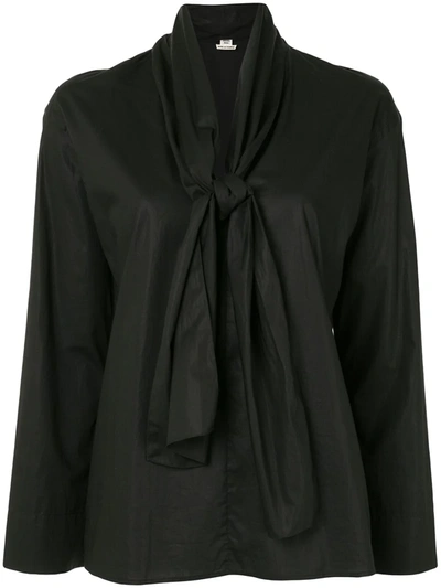 Pre-owned Hermes  Pussybow Blouse In Black