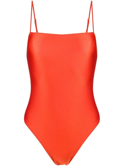 Mc2 Saint Barth Stretch-jersey Swimsuit In Orange