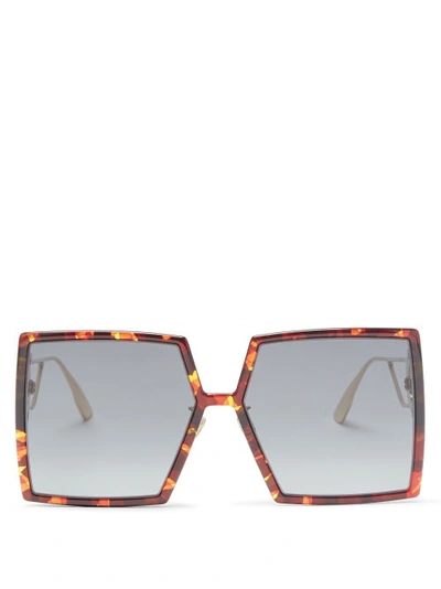 Dior Montaigne Tortoiseshell-acetate Sunglasses In Grey