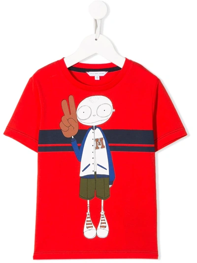 Marc Jacobs Teen Baseball-print T-shirt In Red