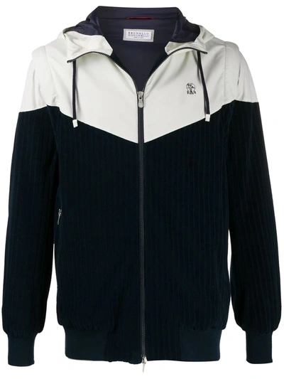 Brunello Cucinelli Zip-up Sports Jacket In Blue