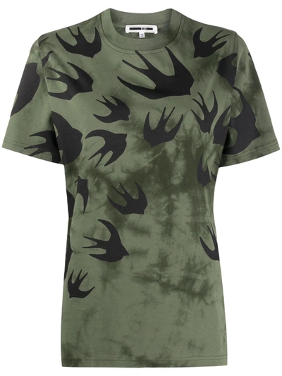 Mcq By Alexander Mcqueen Tie-dyed Printed Cotton-jersey T-shirt In Green