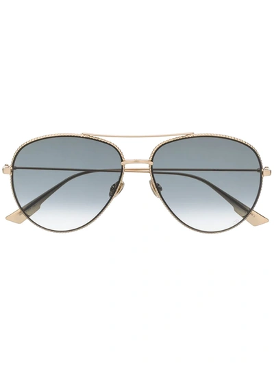 Dior Society 3 57mm Gradient Aviator Sunglasses In G Gold