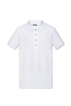 Balmain Monogram Short-sleeve Polo Shirt In White