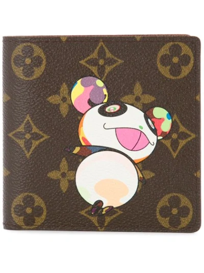 Pre-owned Louis Vuitton X Takashi Murakami  Panda Monogram Wallet In Brown