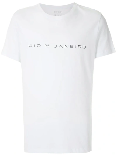 Osklen Stone Vintage Rio De Janeiro T-shirt In White