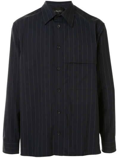 3.1 Phillip Lim / フィリップ リム Pinstriped Oversized Shirt In Blue