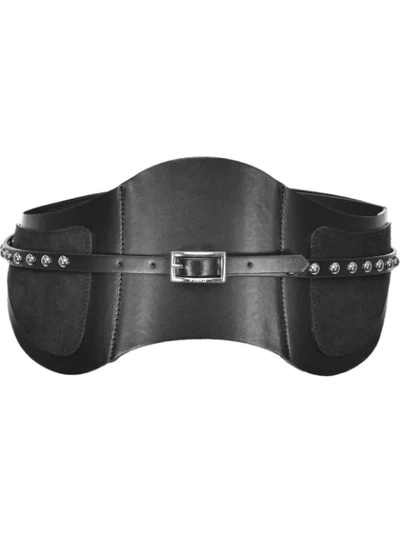 Pinko Studded Waist Belt In Black