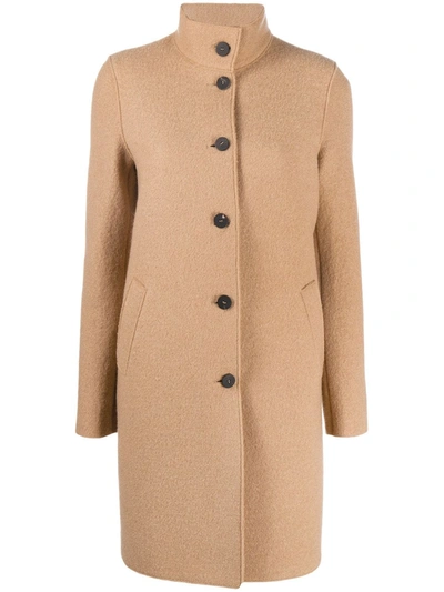 Harris Wharf London Single-breasted Mid-length Coat In Neutrals