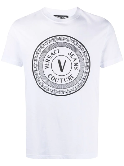 Versace Jeans Couture Logo-print Short-sleeved T-shirt In White