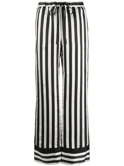 Ports 1961 Striped Wide-leg Trousers In Black