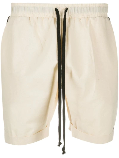 Alchemy Contrast-trim Drawstring Shorts In Neutrals