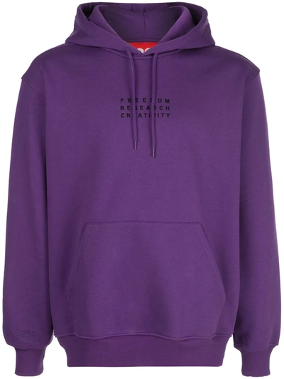 032c Team Société Embroidered Hoodie In Purple