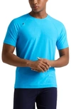 Rhone Crew Neck Short Sleeve T-shirt In Scuba Blue Heather