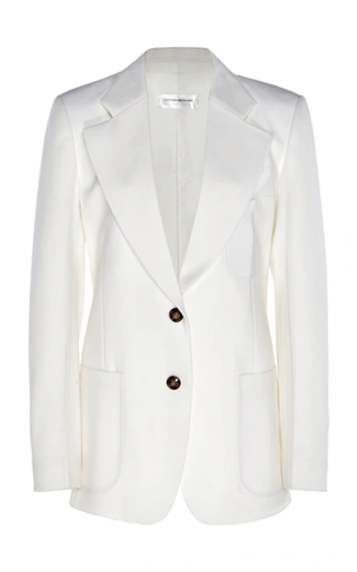Victoria Beckham Bowie Virgin Wool Blazer In White