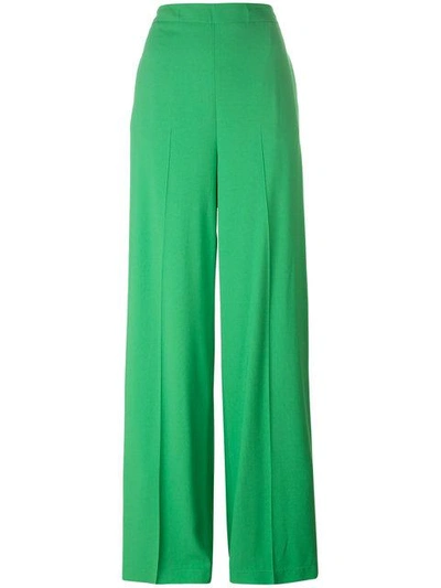 Msgm Straight Trousers In Green