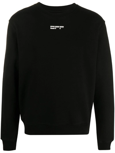 Off-white Masked Face Long-sleeved Sweatshirt In Black