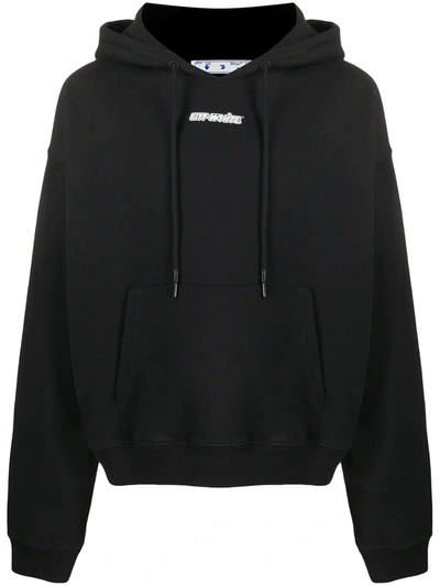 Off-white Maker Arrows Long-sleeved Hoodie In Black