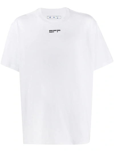Off-white Masked Face Logo-print T-shirt In White
