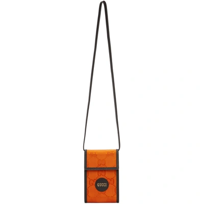 Gucci Black & Orange Mini 'off The Grid' Gg Messenger Bag In 7560 Crtogb