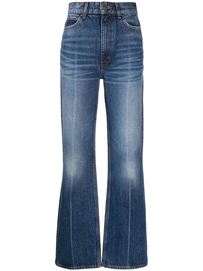 Sandro Relaxed-fit High-rise Jeans In Blue