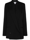 Bottega Veneta Long-line Double-breasted Blazer Jacket In Black